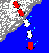 Dreher ablandiger Wind